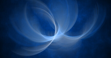 Abstract colorful blue lines on darkblue background. Festive background. Digital fractal art. 3d rendering.
