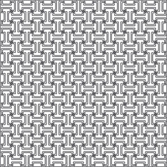 Vector pattern with symmetrical elements. Repeating geometric tiles from striped elements.Monochrome stylish texture.Black and
white pattern for wallpapers and backgrounds.