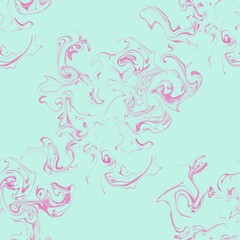 Fototapeta na wymiar seamless marble texture pattern. pink swirl on green background