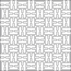 Vector pattern with symmetrical elements. Repeating geometric tiles from striped elements.Monochrome stylish texture.Black and
white pattern for wallpapers and backgrounds.