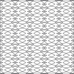 Fototapeta premium Vector pattern with symmetrical elements. Repeating geometric tiles from striped elements.Monochrome stylish texture.Black and white pattern for wallpapers and backgrounds.