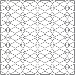 Fototapeta premium Vector pattern with symmetrical elements. Repeating geometric tiles from striped elements.Monochrome stylish texture.Black and white pattern for wallpapers and backgrounds.