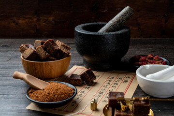 Brown sugar and prescriptions are on the table