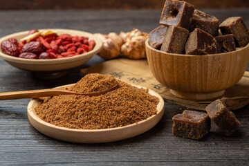 Brown sugar and prescriptions are on the table