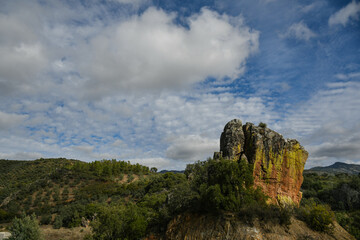 Landscape near the town of Fuencaliente, in the province of Ciudad Real, Spain.