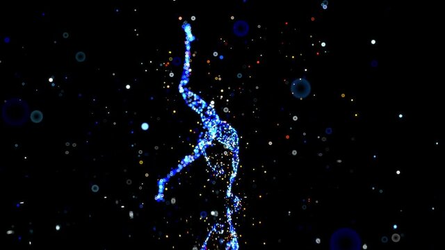 4K abstract motion design of a breakdancer