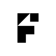 Letter F logo. Icon design. Template elements. Geometric abstract logos