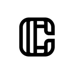 Letter C logo. Icon design. Template elements. Geometric abstract logos