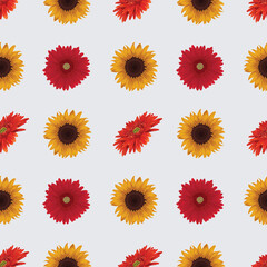 florals seamless pattern vector design