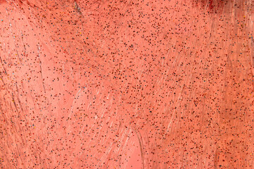 Liquid art gel background. Abstract textured coral background transparent slime with bubbles inside. Macro of kids toy slime.