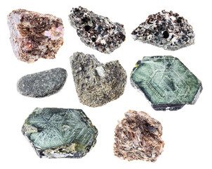 set of various Phlogopite stones cutout