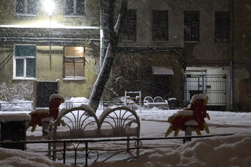 Naklejka premium Saint Petersburg 2021, a lot of snow