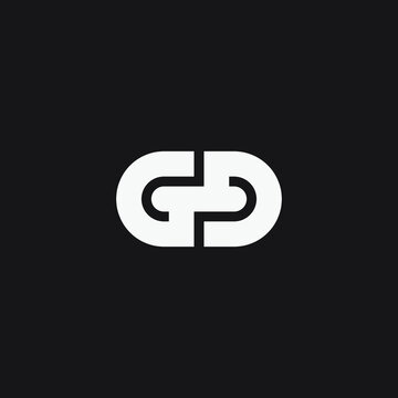 Initial Letter GD Monogram Logo Design.