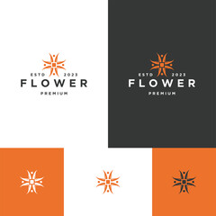 Obraz na płótnie Canvas Flower logo icon flat design template 