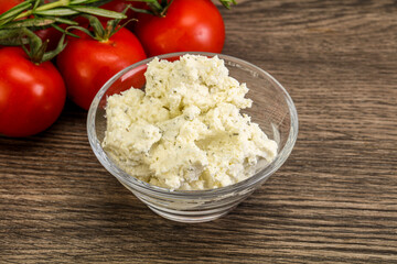Soft cream cheese with herbs
