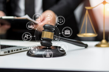 justice and law concept.Male judge Consultation and legal concepts, lawyers, 