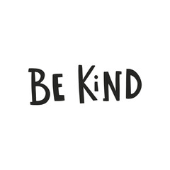 vector cute hand lettering be kind text