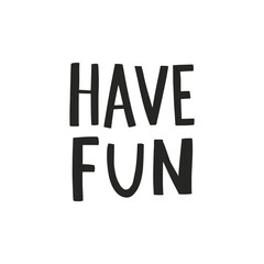 vector cute hand lettering have fun text