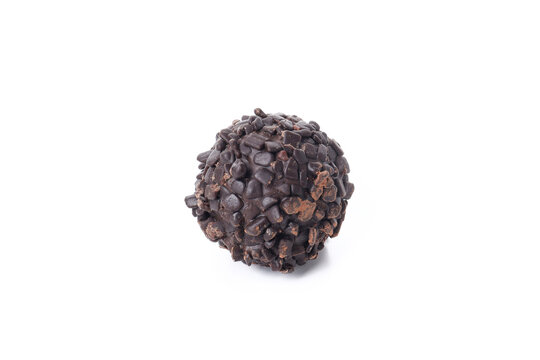 Sweet truffle isolated on white background, close up