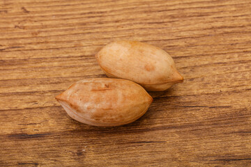 Tasty pecan nut heap isolated