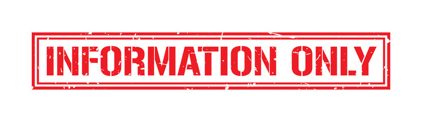 Information only word stamp symbol isolated on white background. Grunge red rubber stamps sign.