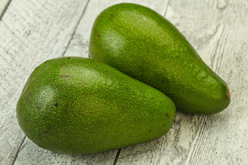Two ripe exotic avocado vegetable