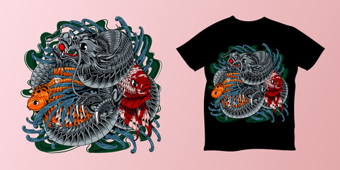 mock up t shirt with free design vector