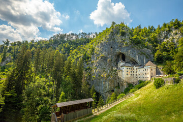 Predjama, a castle at the cave mouth in Postojna, Slovenia.
