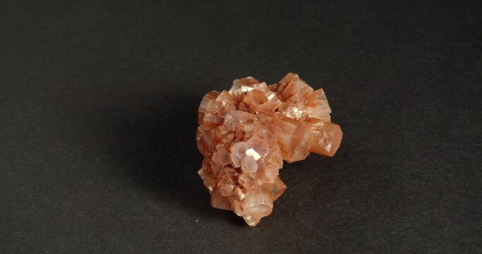 Aragonite Morocco. Rotation on a black background.