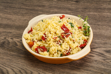 Vegetarian uisine - couscous with vegetables
