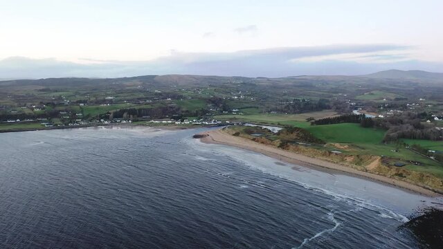 Aerial view of the village Inver in County Donegal - Ireland.