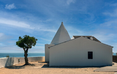 Fototapeta na wymiar a church of Nossa Senhora da Rocha in Porches, Algarve, Portugal.