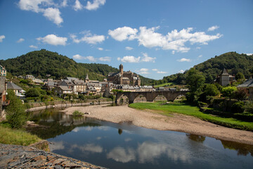  Ch&acirc;teau Estaing in france in the Aveyron department near the river Lot