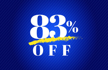 83% off tag eighty three percent discount black friday sale white letter blue gradient  background