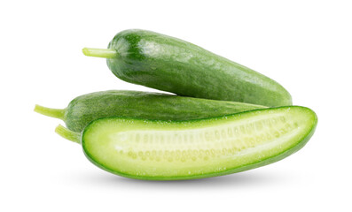 cucumber sliced isolated on white