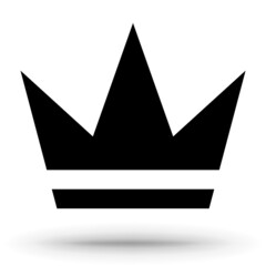 A simple crown icon. Isolated on a white background
