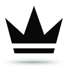 A simple crown icon. Isolated on a white background