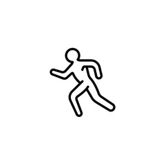 Fototapeta na wymiar Run man, running simple thin line icon vector illustration. For web and mobile UI UX
