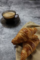 croissant and cup of coffee