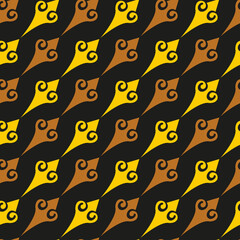 Cute background image with decorative elements on a black background. Fabric texture swatch, seamless wallpaper. Vector illustration