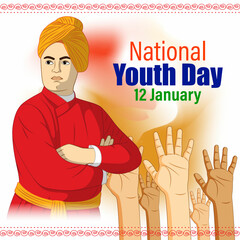 vector illustration for national youth day