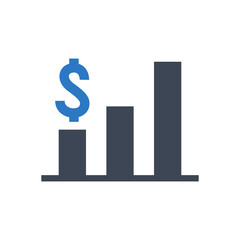 Sales chart icon vector graphic