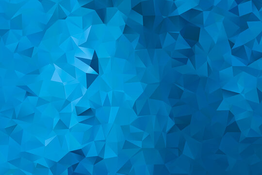 Fototapeta Abstract blue polygonal background triangla