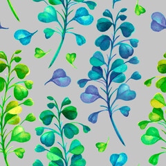 Multicolored twigs and leaves of plants