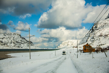 Winter in Lofoten Islands, Northern Norway