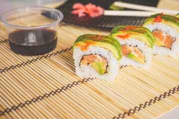 Fushion food of modern california roll