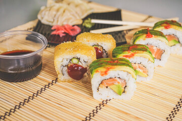 Fushion food of modern california roll