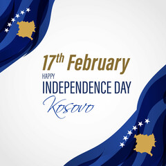 vector illustration for Kosovo independence day.