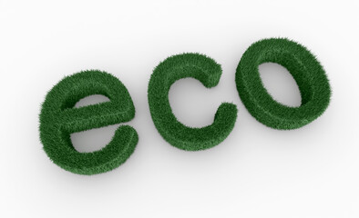 エコ　芝生　文字　ロゴ