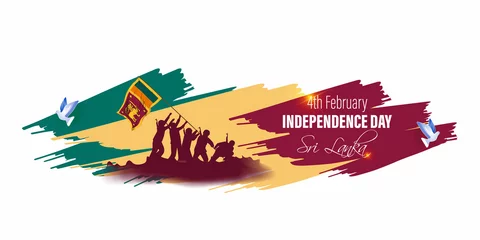 Foto op Aluminium vector illustration for independence day Srilanka. © NAVIN